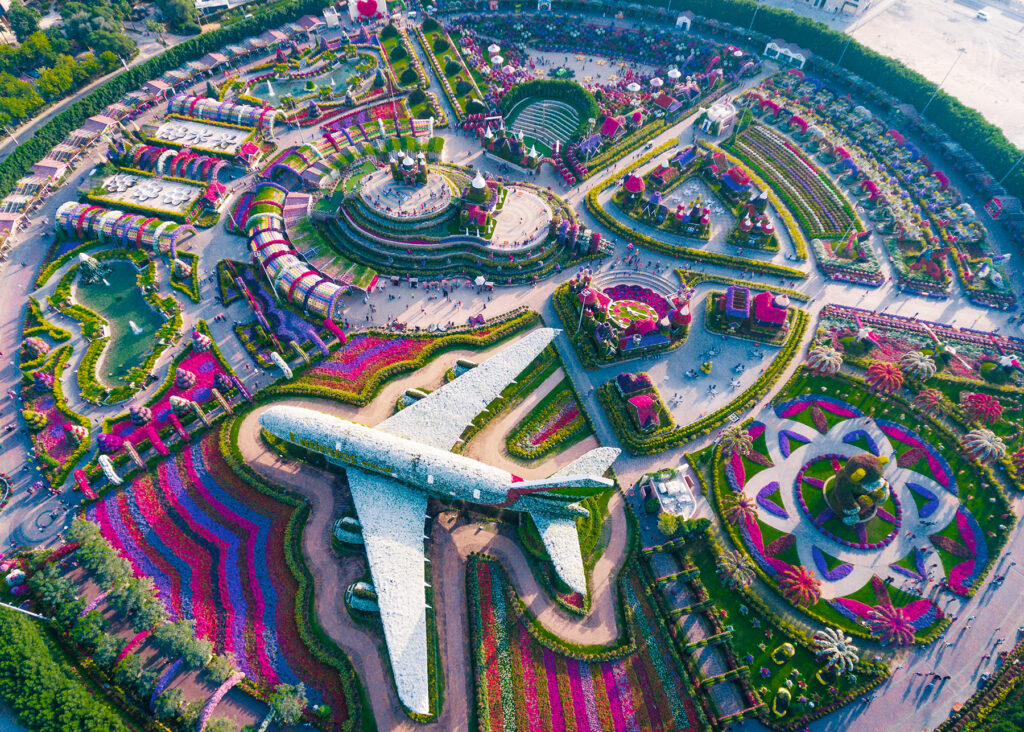 Dubaï Miracle Garden - vue drône